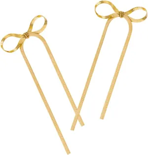 1 Pair Bow Dangle Earrings for Women Statement Jewelry with Unique Design Fashionable Lightweight Accessory Occasion Durable and Style