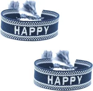 2 PCS Woven Friendship Wrap Bracelet Adjustable Bracelets Wrap Tassel Bracelets Handmade Bracelets Yarn Bracelets Party Wrist Band Gift