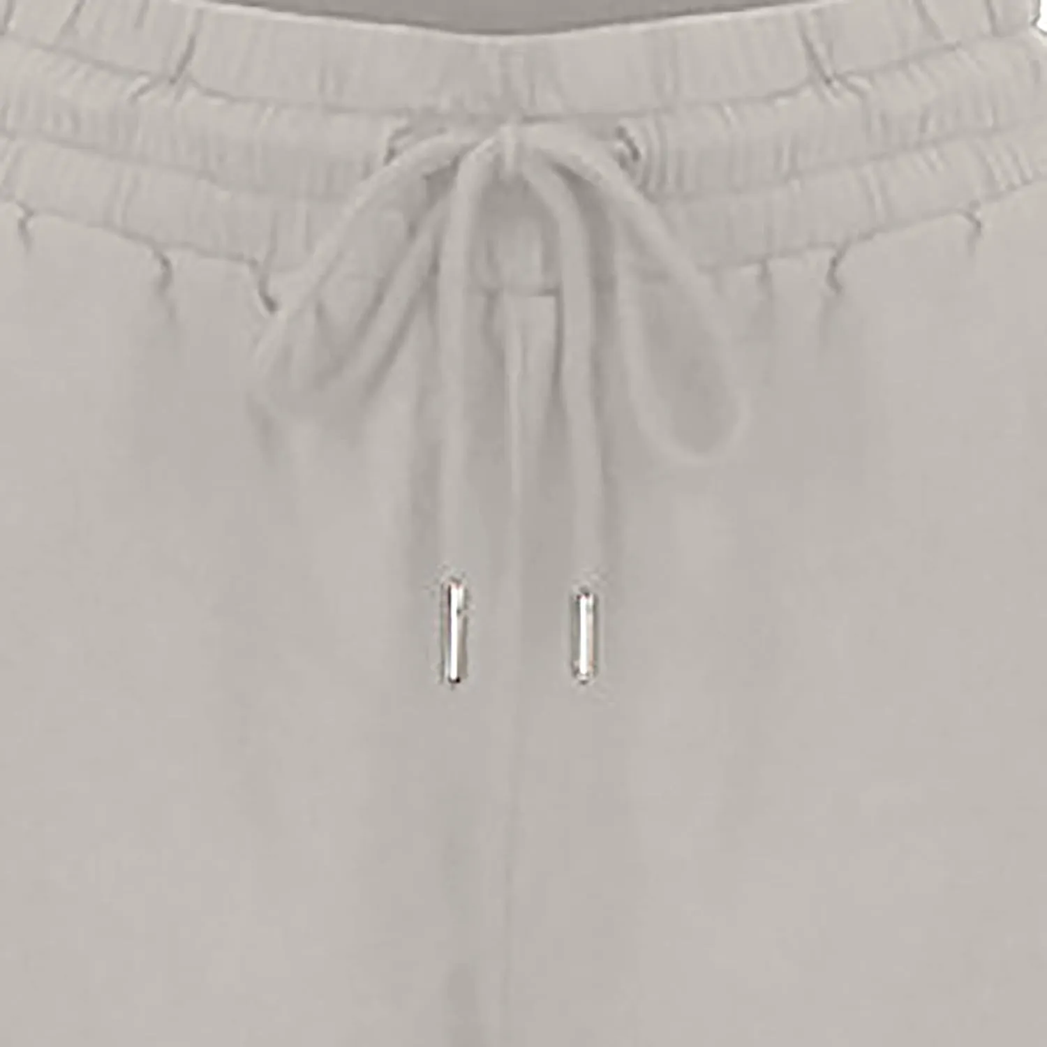 2024 White Linen Pants Women Lightweight Elastic Waist Drawstring Lounge Trousers Fall Summer Pants with Side Pockets