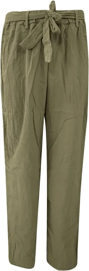 2024 White Linen Pants Women Lightweight Elastic Waist Drawstring Lounge Trousers Fall Summer Pants with Side Pockets