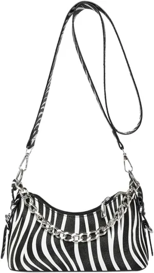 2025 Crescent Shoulder Bags for Women Trendy Tote Handbag Clutch Purse with Zipper Closure Hobo