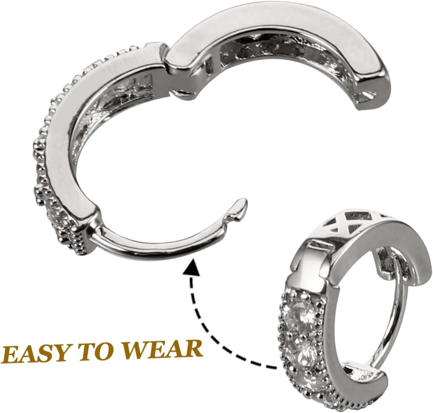 6 Pairs Fashion Earrings Hoop Earrings for Women Earrings for Teens Trendy Women Earrings Women Hoop