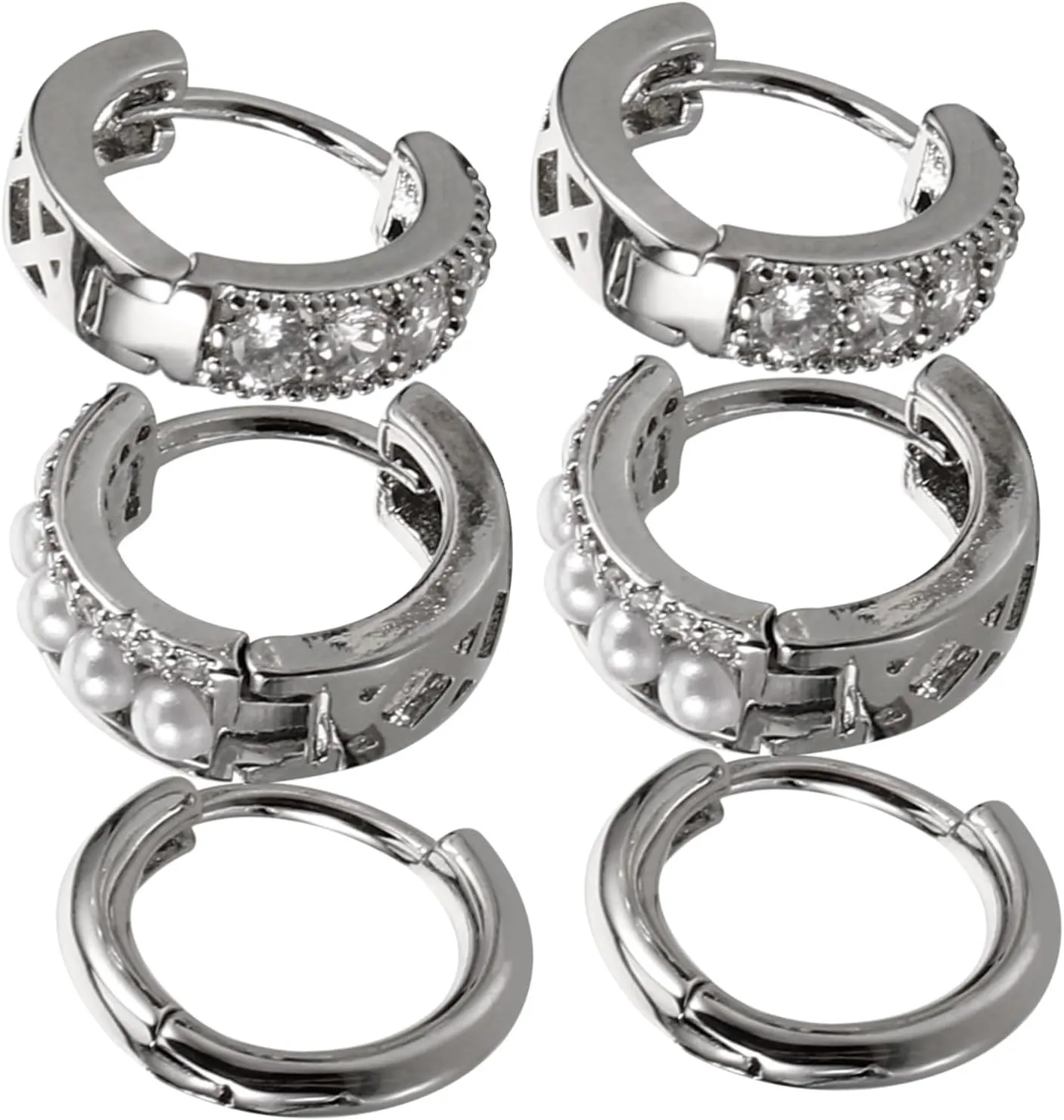 6 Pairs Fashion Earrings Hoop Earrings for Women Earrings for Teens Trendy Women Earrings Women Hoop
