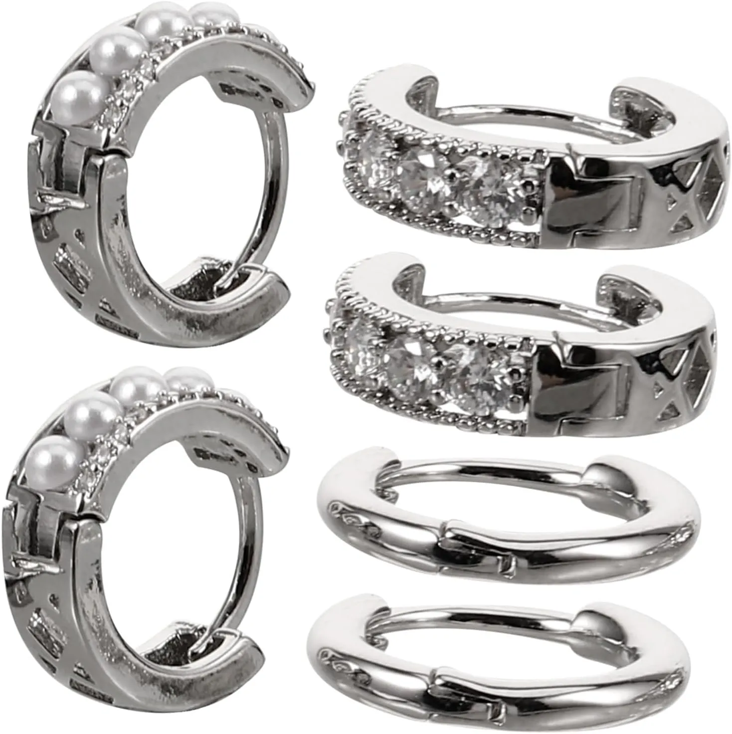 6 Pairs Fashion Earrings Hoop Earrings for Women Earrings for Teens Trendy Women Earrings Women Hoop
