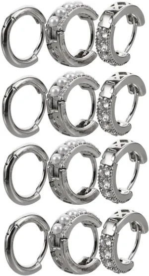 6 Pairs Fashion Earrings Hoop Earrings for Women Earrings for Teens Trendy Women Earrings Women Hoop