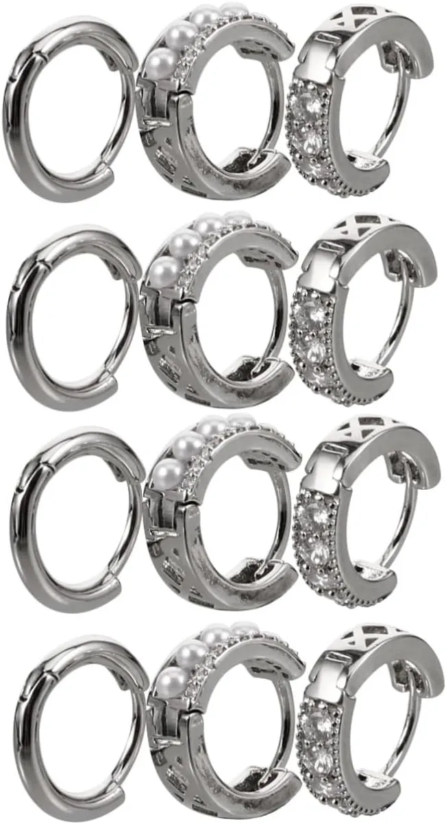 6 Pairs Fashion Earrings Hoop Earrings for Women Earrings for Teens Trendy Women Earrings Women Hoop
