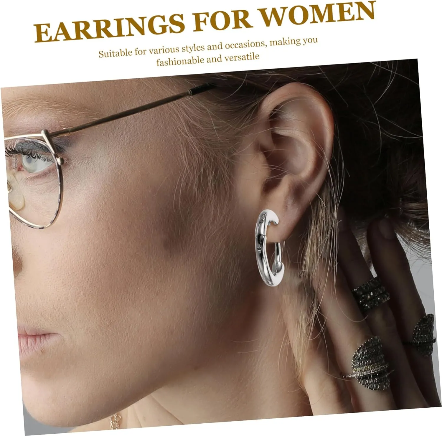 6 Pairs Fashion Earrings Hoop Earrings for Women Earrings for Teens Trendy Women Earrings Women Hoop