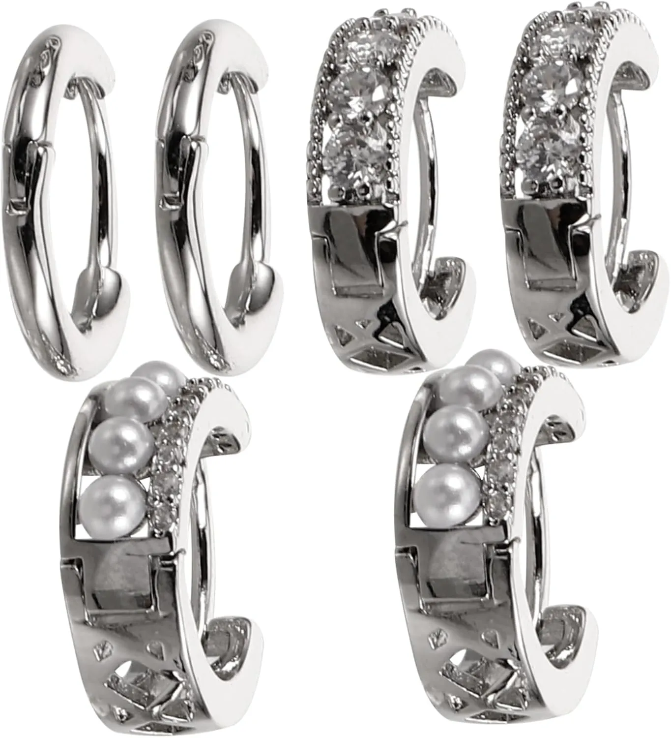 6 Pairs Fashion Earrings Hoop Earrings for Women Earrings for Teens Trendy Women Earrings Women Hoop