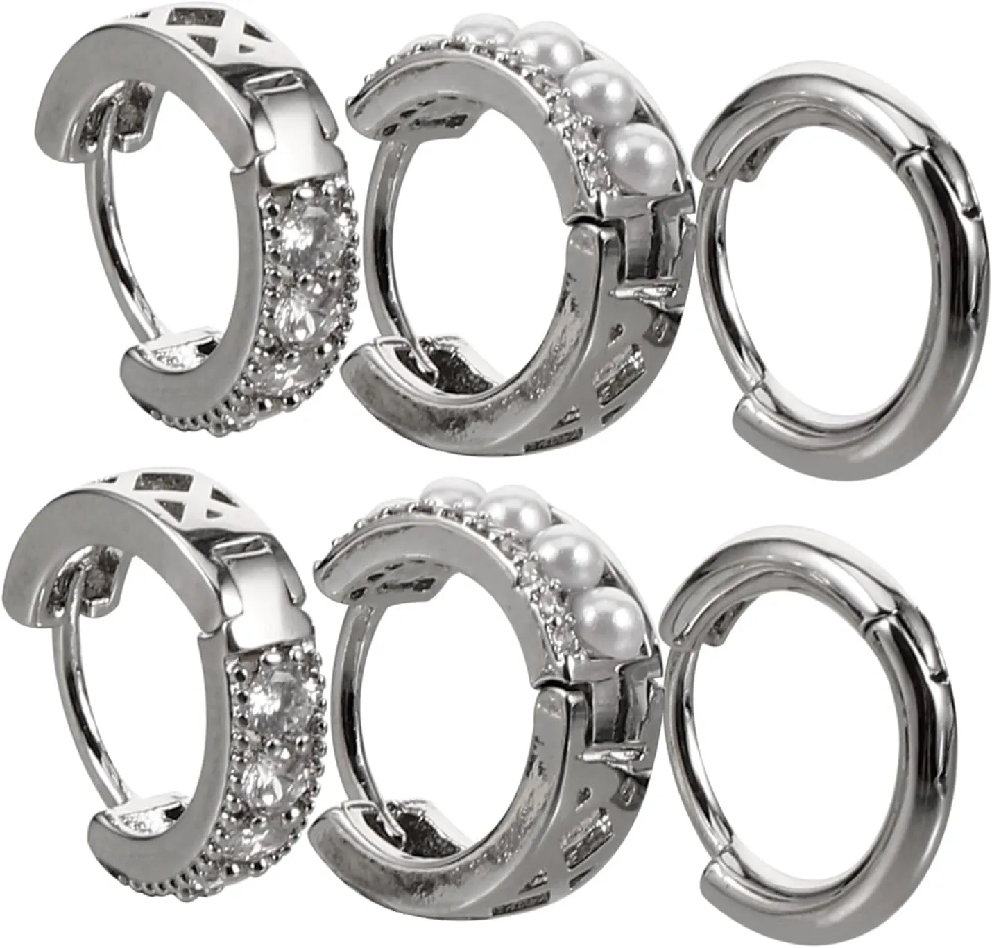 6 Pairs Fashion Earrings Hoop Earrings for Women Earrings for Teens Trendy Women Earrings Women Hoop