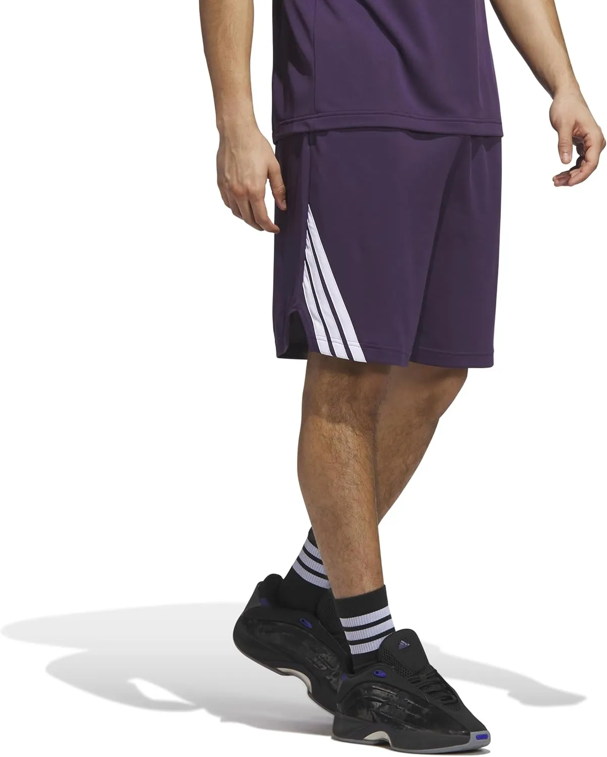 adidas Men's Basketball Legends 3-Stripes Shorts