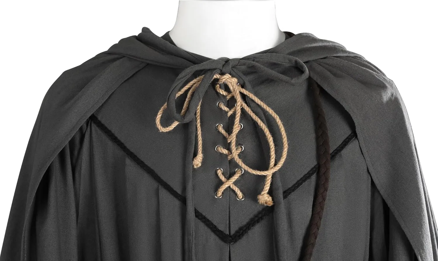 Adult Wizard Costume Men Lord Rings Grey Wizard Costume Robe Cloak with Belt