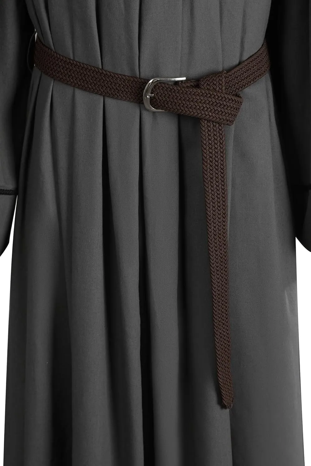 Adult Wizard Costume Men Lord Rings Grey Wizard Costume Robe Cloak with Belt