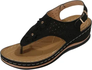 AMDBEL Orthopedic Sandals for Women 2024 Women's Orthopedic Arch Support Flip Flops Summer Walking Orthotic Thong Sandals