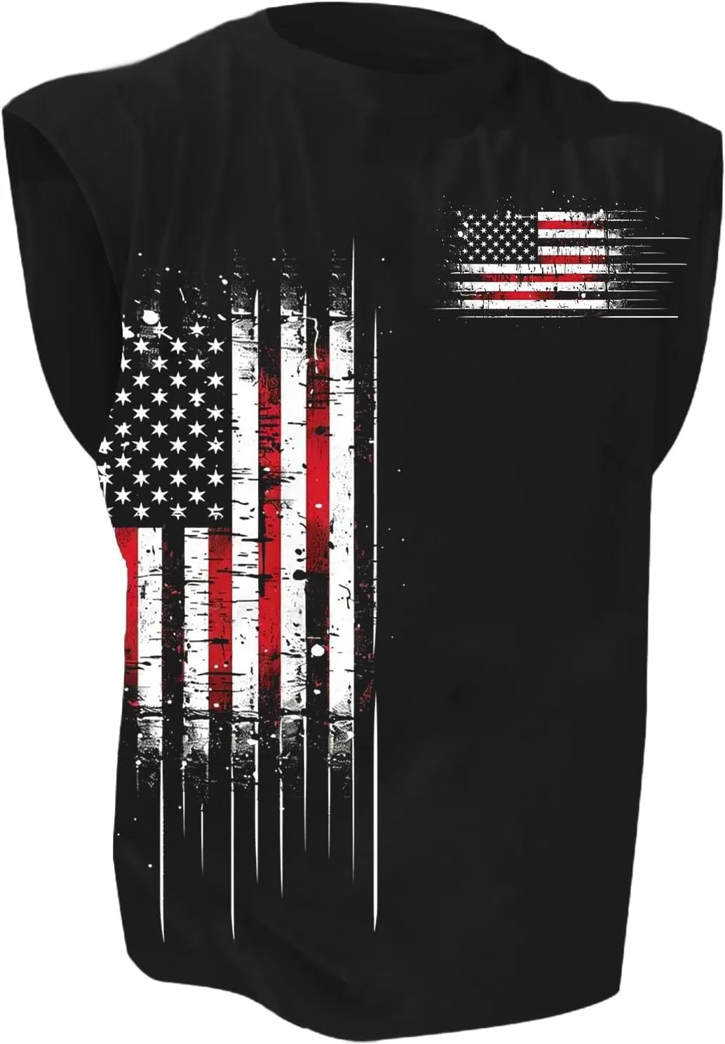 American Flag Tank Tops for Men Summer Casual Print Sleeveless Top Tee 4th of July Shirts Gym Workout Patriotic Vest