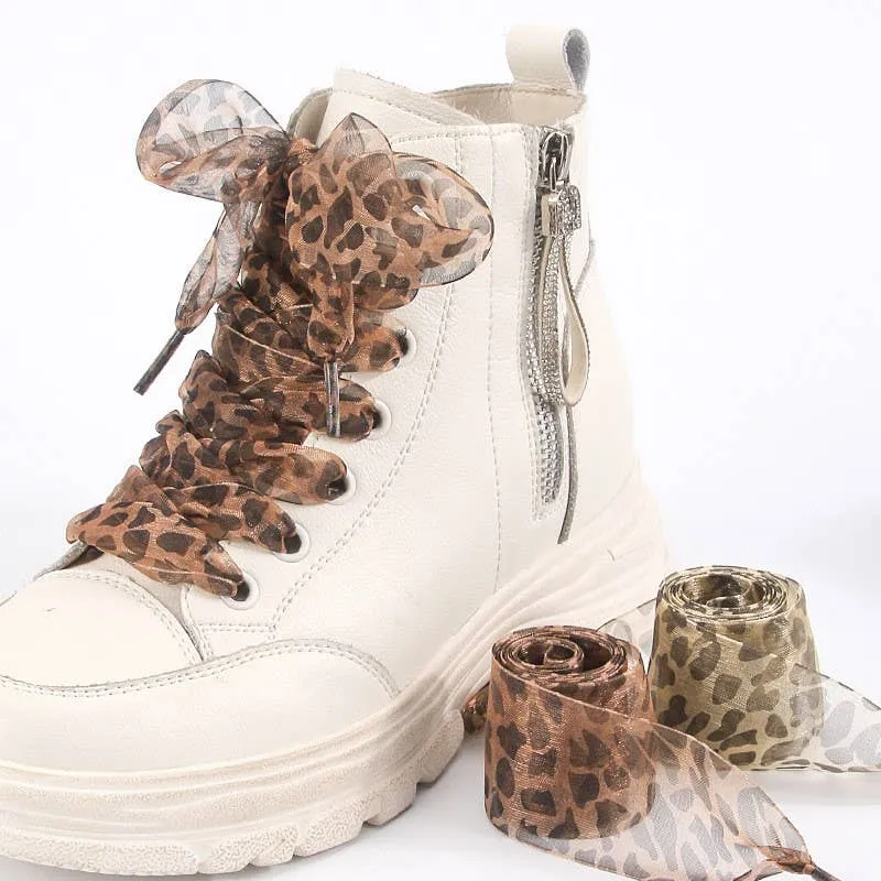 Animal Sneaker Shoe Lace Satin ORGANZA PAIR