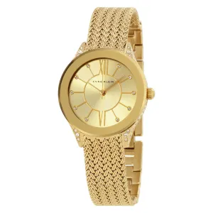 Anne Klein Champagne Dial Ladies Watch 2208CHGB