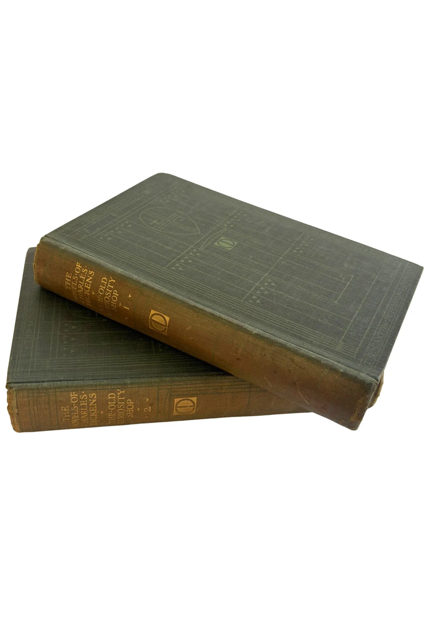 Antique copies of The Novels of Charles Dickens "The Old Curiosity Shop" Volume 1   2