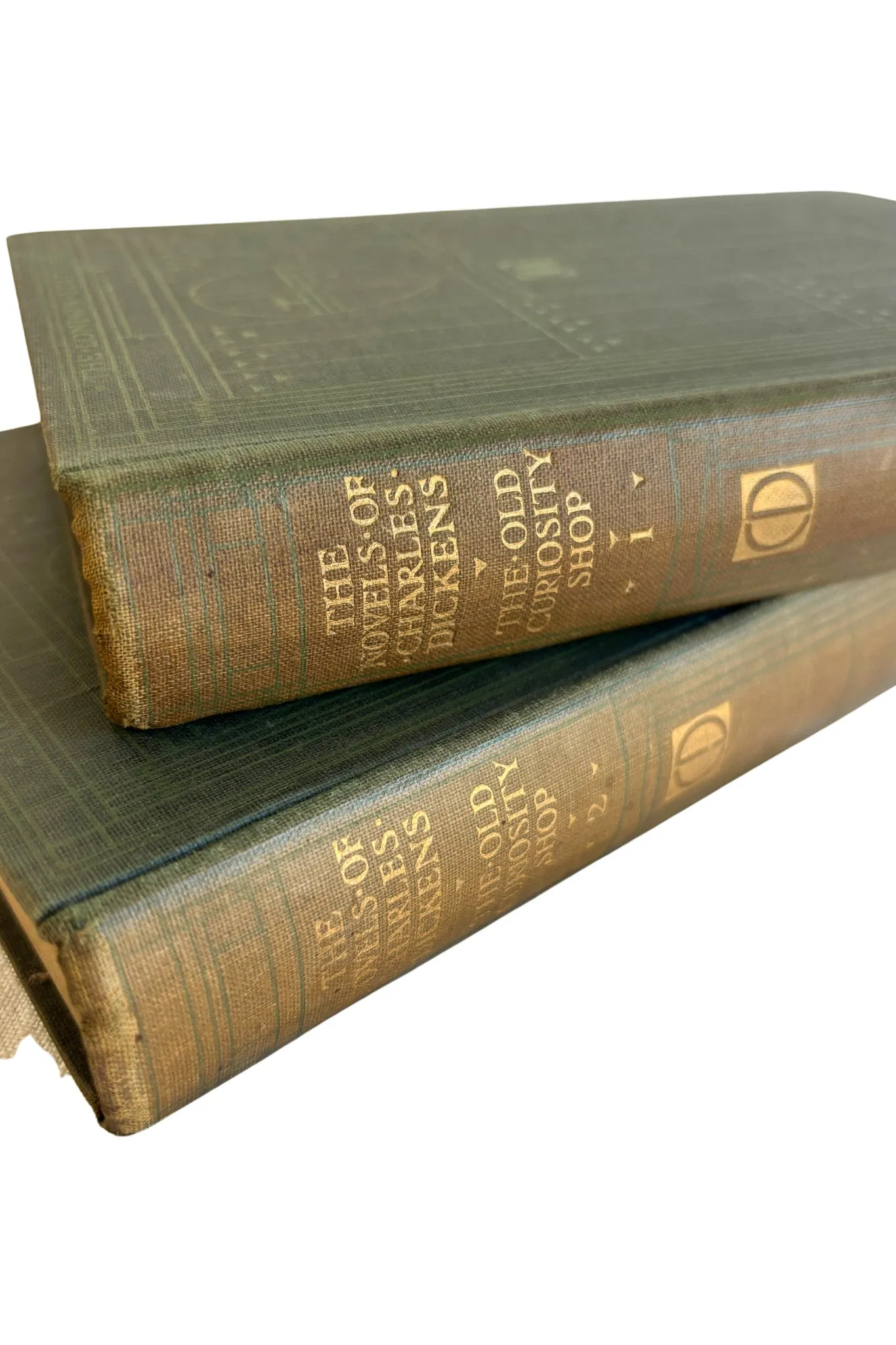 Antique copies of The Novels of Charles Dickens "The Old Curiosity Shop" Volume 1   2