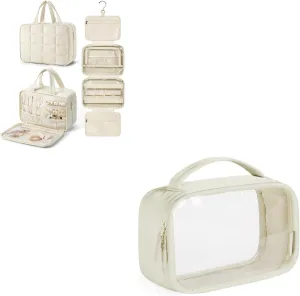 BAGSMART Travel Toiletry Bag Clear Makeup Bag