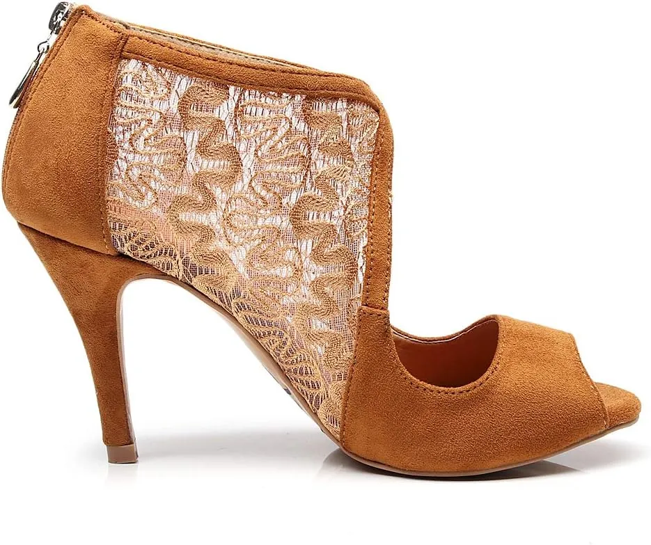 Ballroom Dance Shoes Women Heel Sandals Women Latin Salsa Bachata Performance Dance Shoes Suede Sole Wedding Dancing Shoes 10 cm Heel