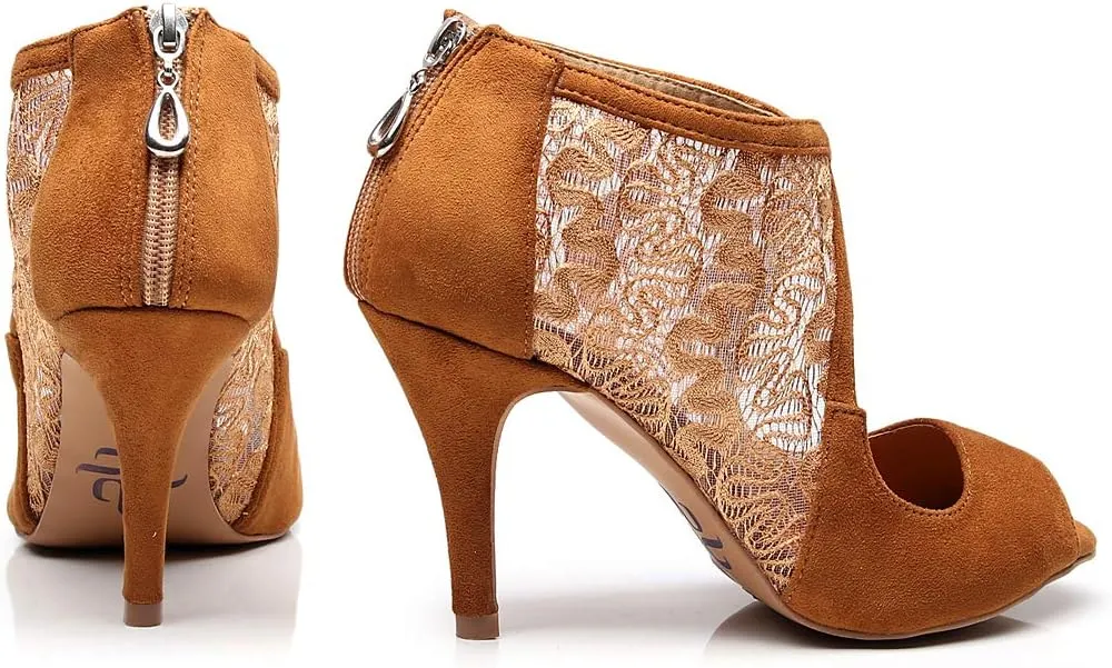 Ballroom Dance Shoes Women Heel Sandals Women Latin Salsa Bachata Performance Dance Shoes Suede Sole Wedding Dancing Shoes 10 cm Heel