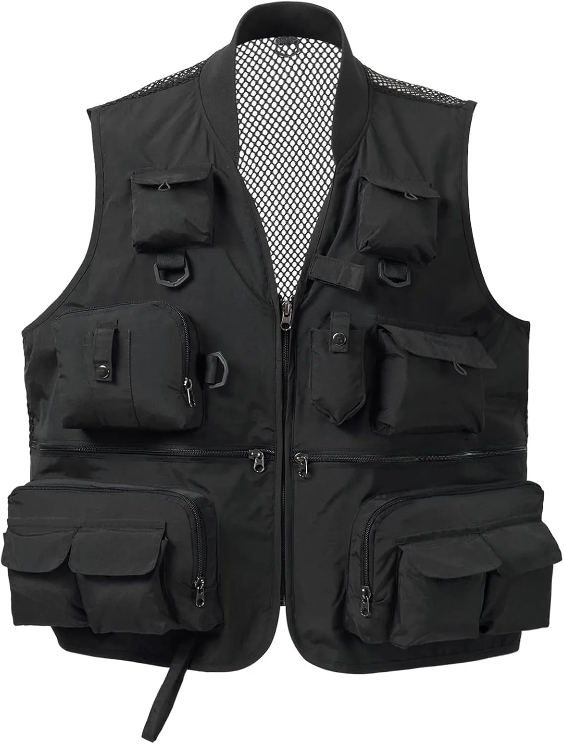 BASSDASH Versatile Men's Women's Fishing Photography Vest with Mesh Back 6 Sizes