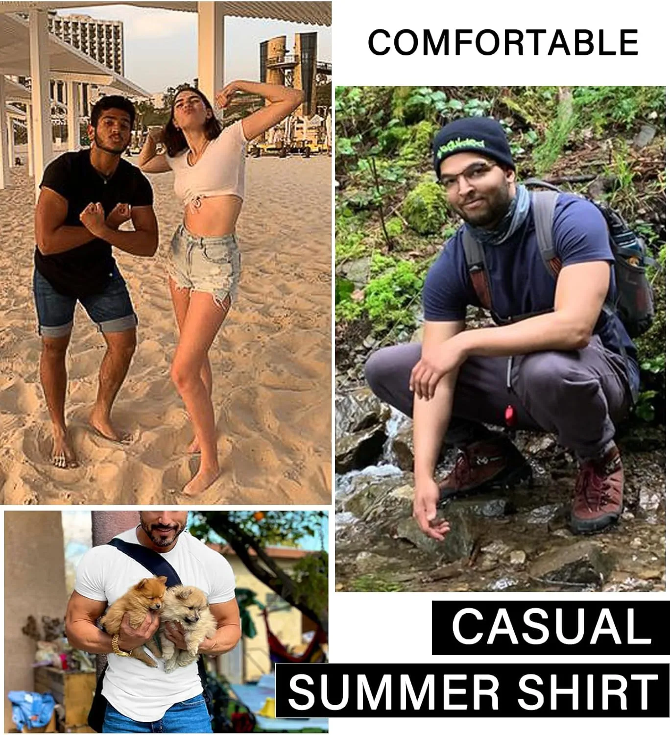Beotyshow Mens T Shirts Casual Short Sleeve Shirts Slim Fit Longline Gym Workout Athletic Tee Shirts