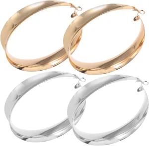 BESPORTBLE 2Pairs Exaggerated Circle Hoop Earrings for Women Geometric Hollow Design Lightweight Fashion Jewelry for Daily Wear Parties and Dates