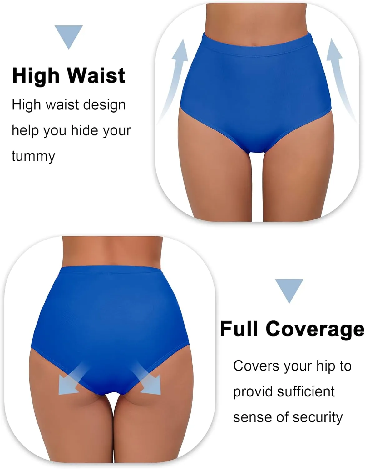 Bonneuitbebe Women Swim Bottoms High Waisted Bikini Bottom Full Coverage Swimsuit Bottoms Bathing Suit Bottom