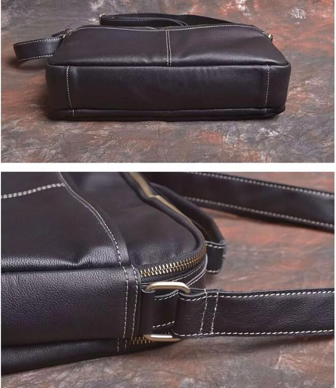 Briefcases Mens Messenger Shoulder Bags Genuine Leather Casual Daypacks Travel Bags Waist Packs