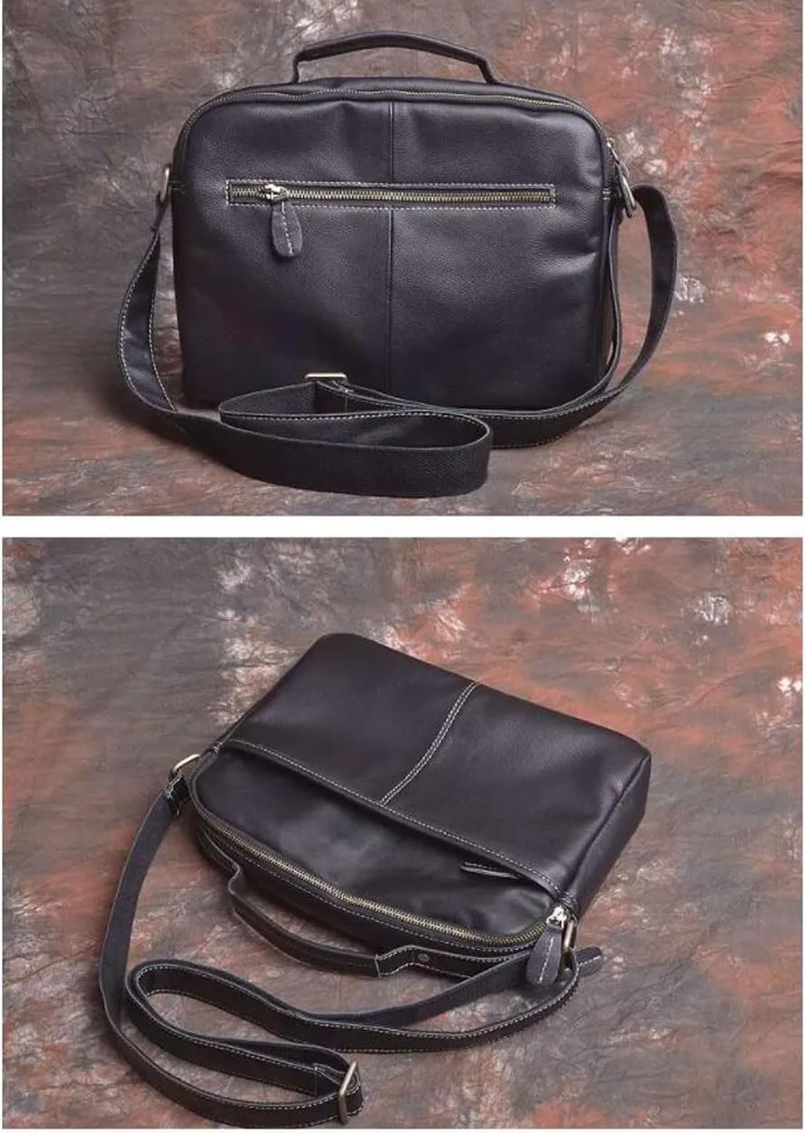 Briefcases Mens Messenger Shoulder Bags Genuine Leather Casual Daypacks Travel Bags Waist Packs
