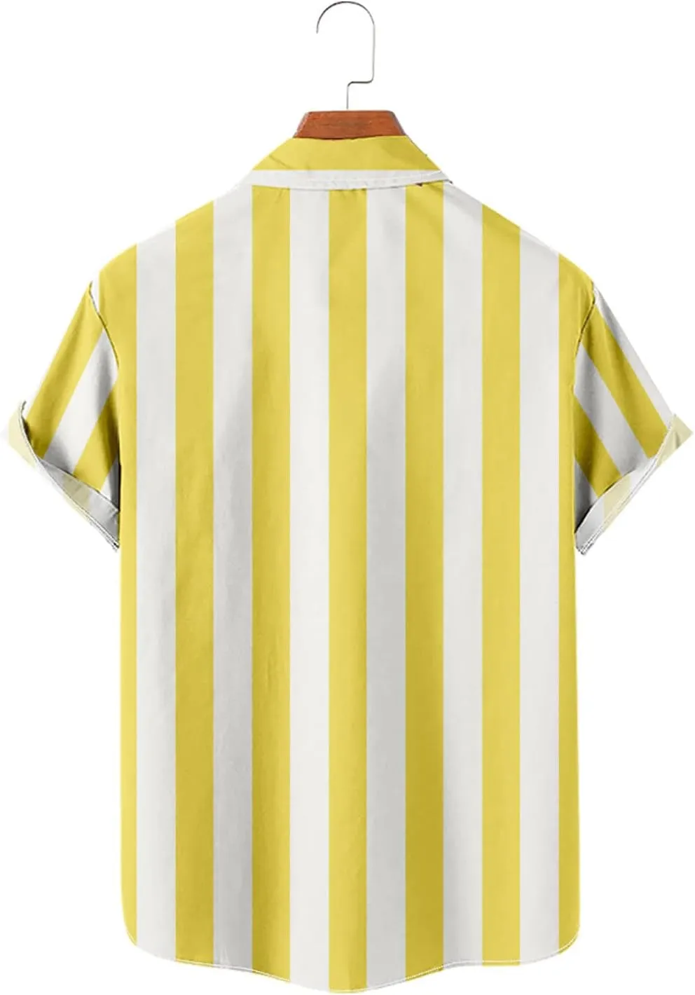 Button Down Shirt Men 2023 Fashion Hawaiian Beach Striped Summer T Shirts Casual Loose Short Sleeve Holiday Tops