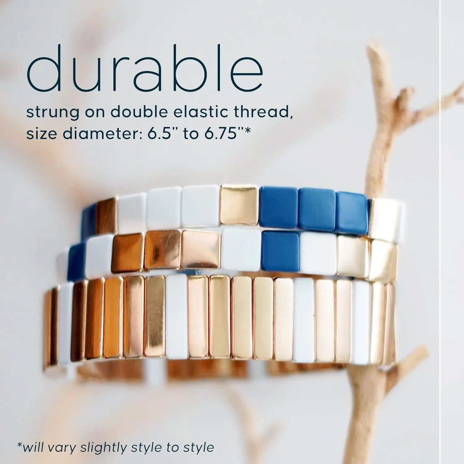 Cedar and Ink Gold Stackable Bracelets, Tile Bracelets for Women, Stackable Enamel Bracelets, Enamel Bangle Bracelet, Gold Bracelets for Women