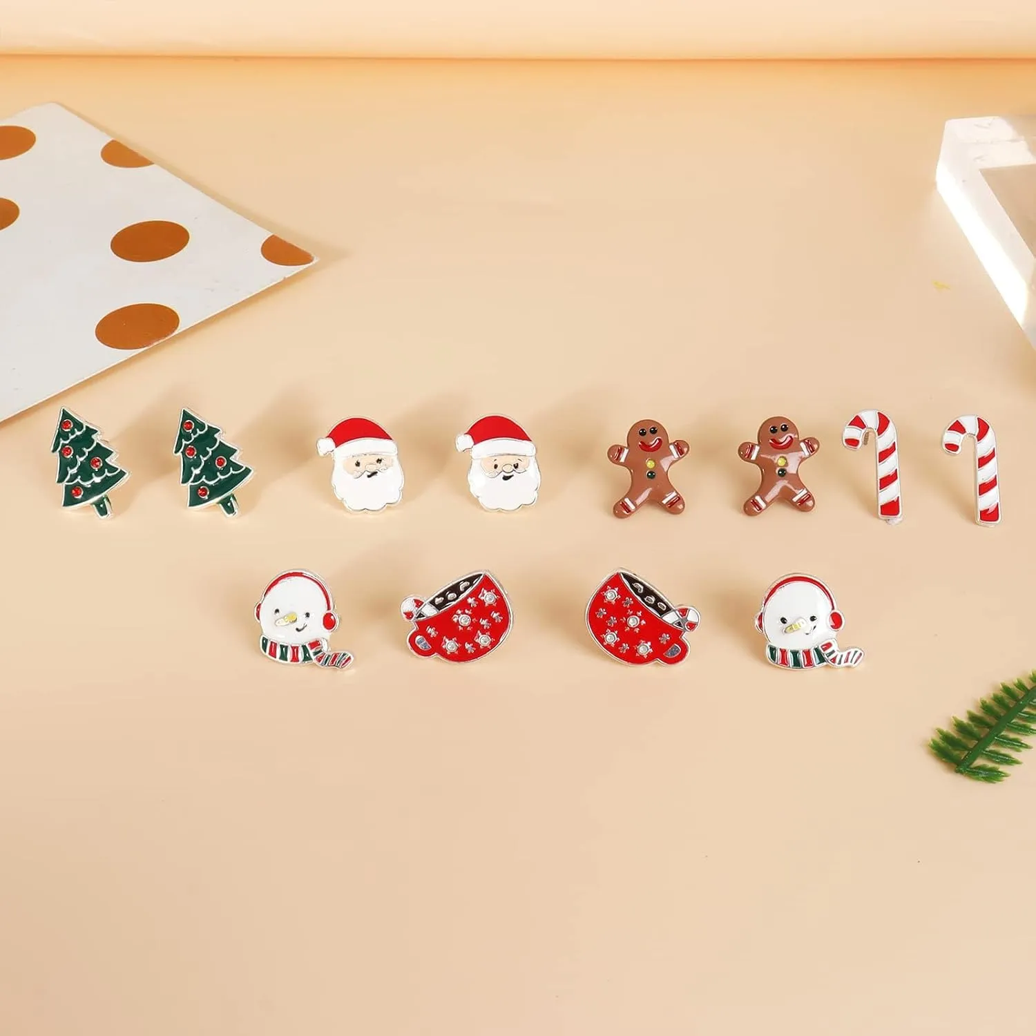 Christmas Earrings for Women Xmas Holiday Dangle Earring Christmas Tree Snowflake Bell Reindeer Stud Earrings Jewelry Costume Outfit Accessories