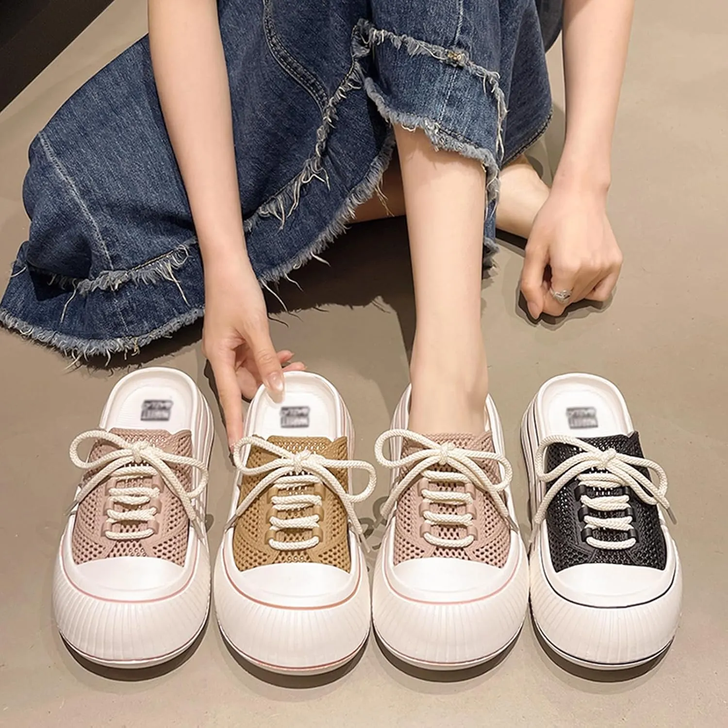 Clogs for Women Slip on Shoes Platform Mule Sneakers Soft Breathable Lightweight Outdoor Sandals