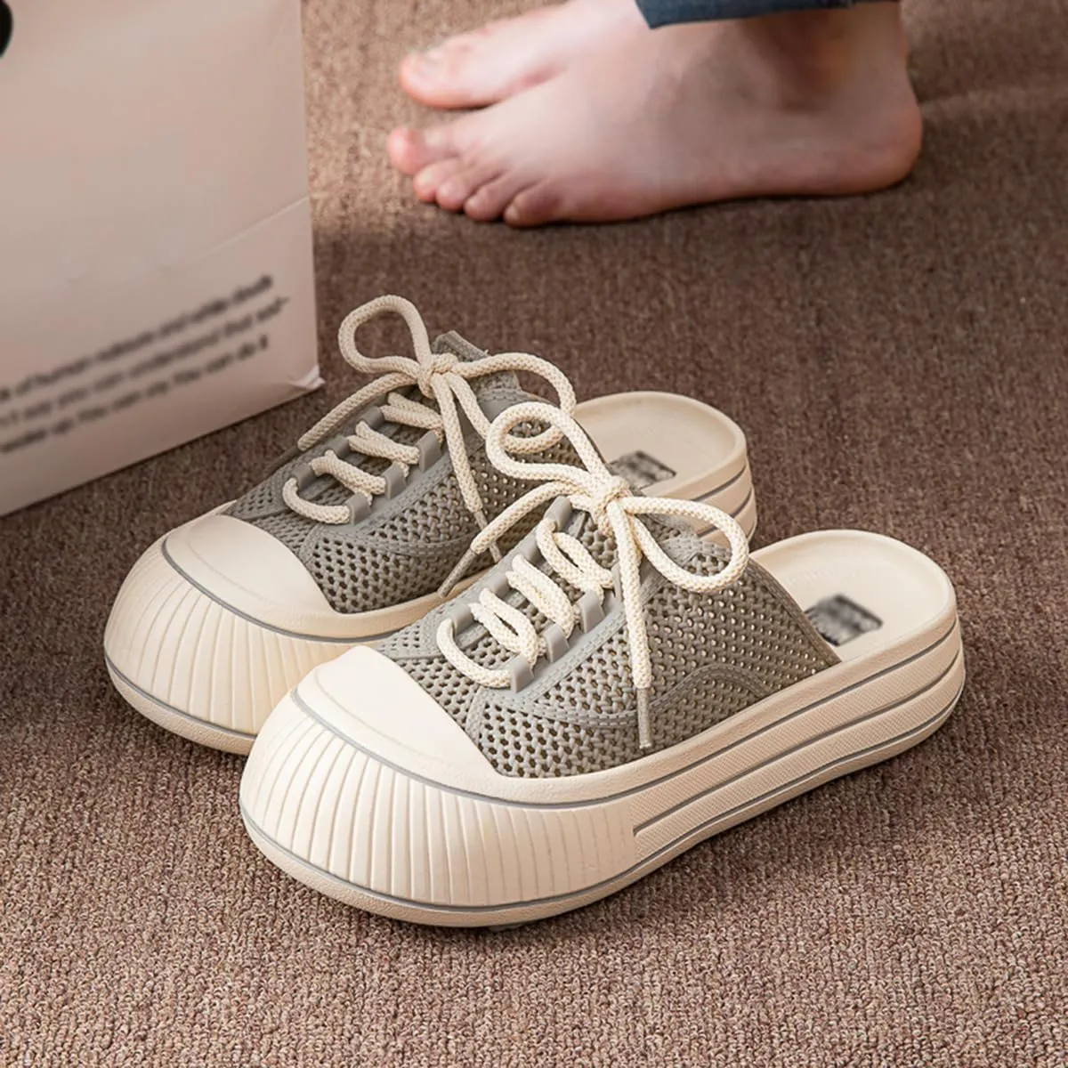 Clogs for Women Slip on Shoes Platform Mule Sneakers Soft Breathable Lightweight Outdoor Sandals