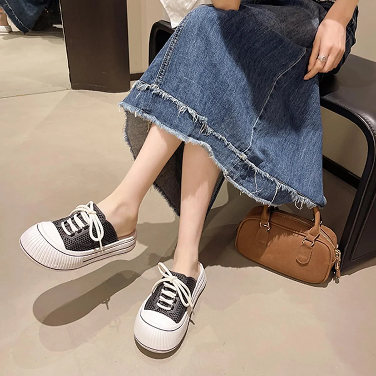 Clogs for Women Slip on Shoes Platform Mule Sneakers Soft Breathable Lightweight Outdoor Sandals
