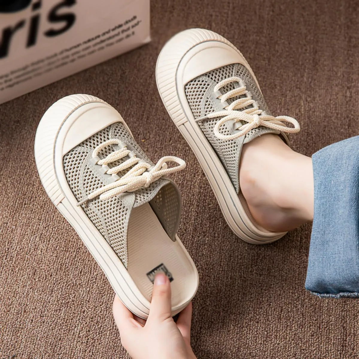 Clogs for Women Slip on Shoes Platform Mule Sneakers Soft Breathable Lightweight Outdoor Sandals