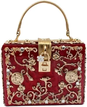 Clutch Purses for Women Elegant Hollow Metal Carving Diamond Women's Shoulder Handbag for Parties and Weddings