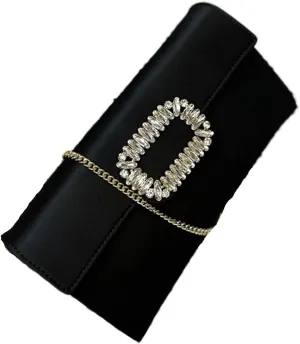 Clutch Purses for Women Luxury Designer Evening Clutch Bag for Women Fashion Dinner Handbag with Diamonds and Satin Finish