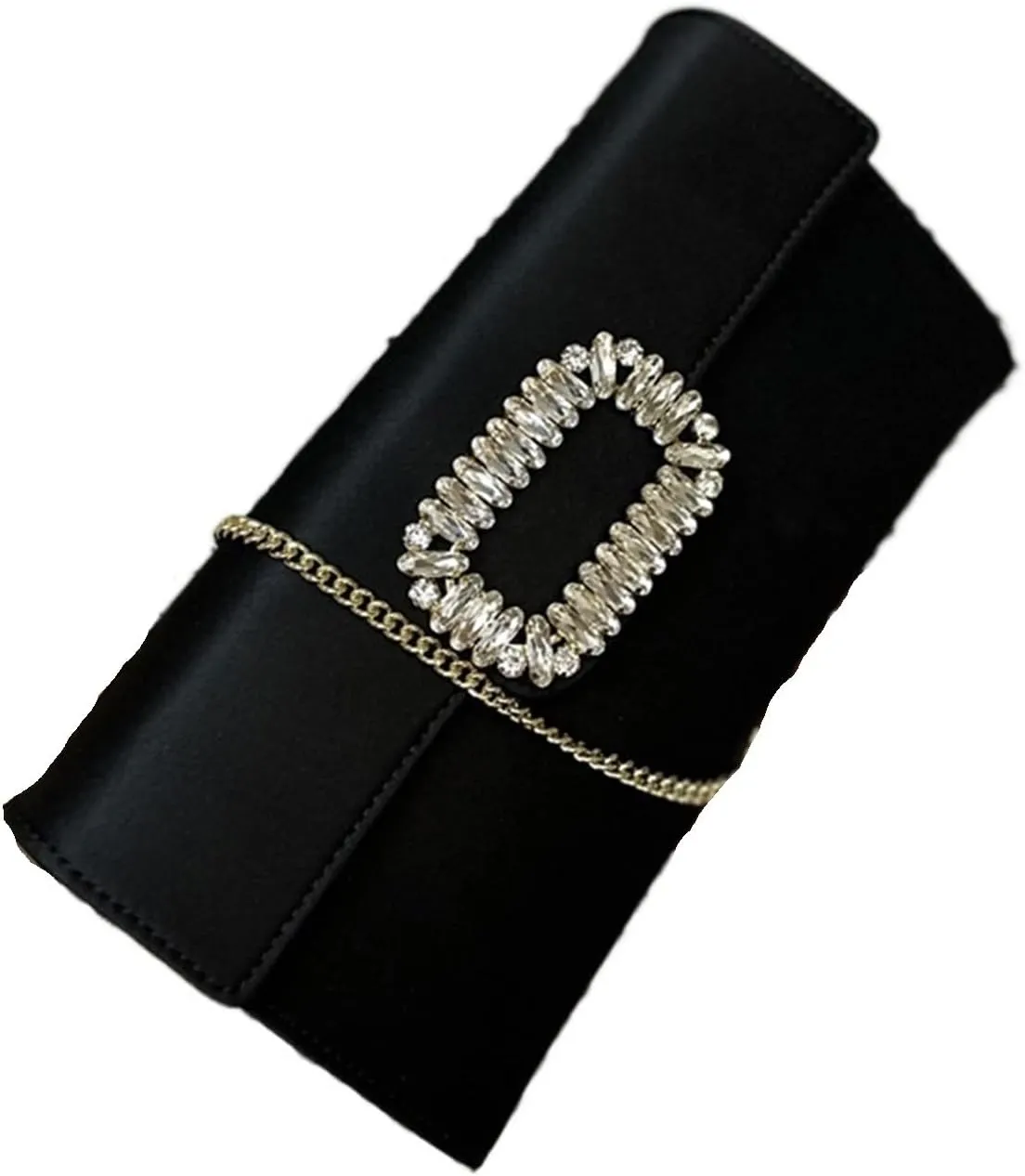 Clutch Purses for Women Luxury Designer Evening Clutch Bag for Women Fashion Dinner Handbag with Diamonds and Satin Finish