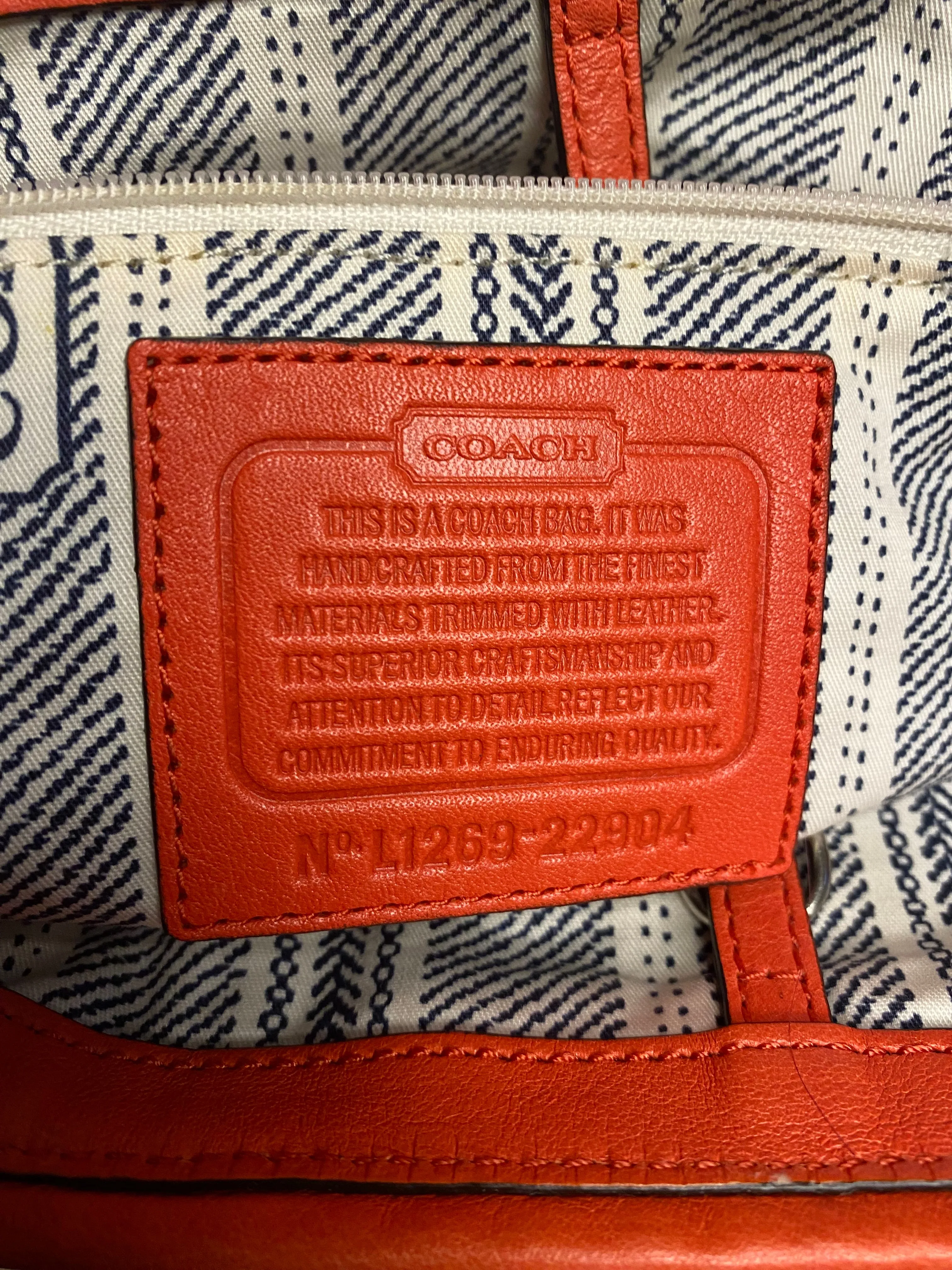 Coach Straw Pocket Purse Tote Bag Coral Leather Trim Shoulder Straw Bag #22904