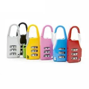 Colorful Combination Padlock 3 Digit Password Lock for Luggage Bag Backpack Handbag Suitcase Drawer Cabinet Rarelock ZS25 1Pcs(Pink)