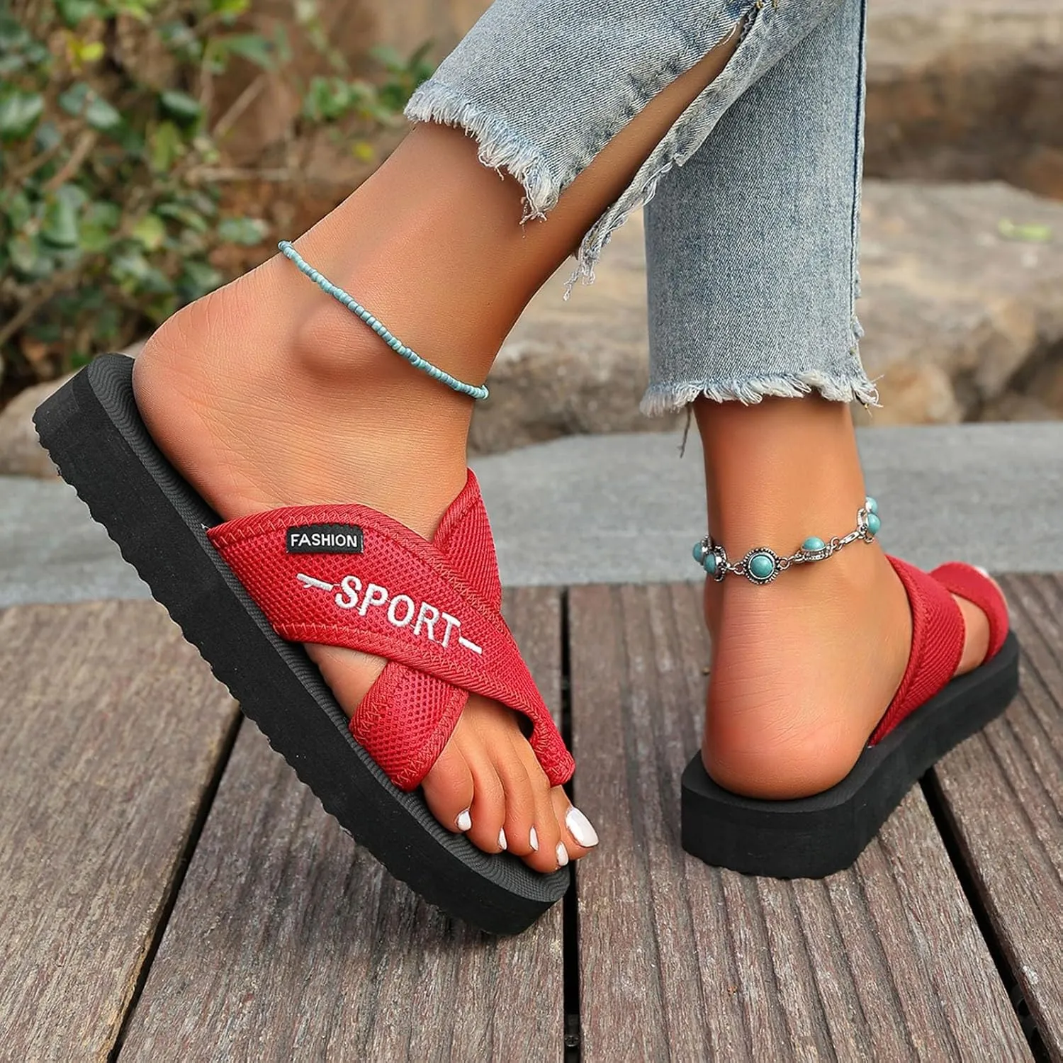 Comfortable Sandals for Women 2025 Summer Breathable Hollow Mesh Slide Sandals Orthopedic Slippers with Arch Support Casual Flat Sandal for Plantar Fasciitis Trendy Flip Flops