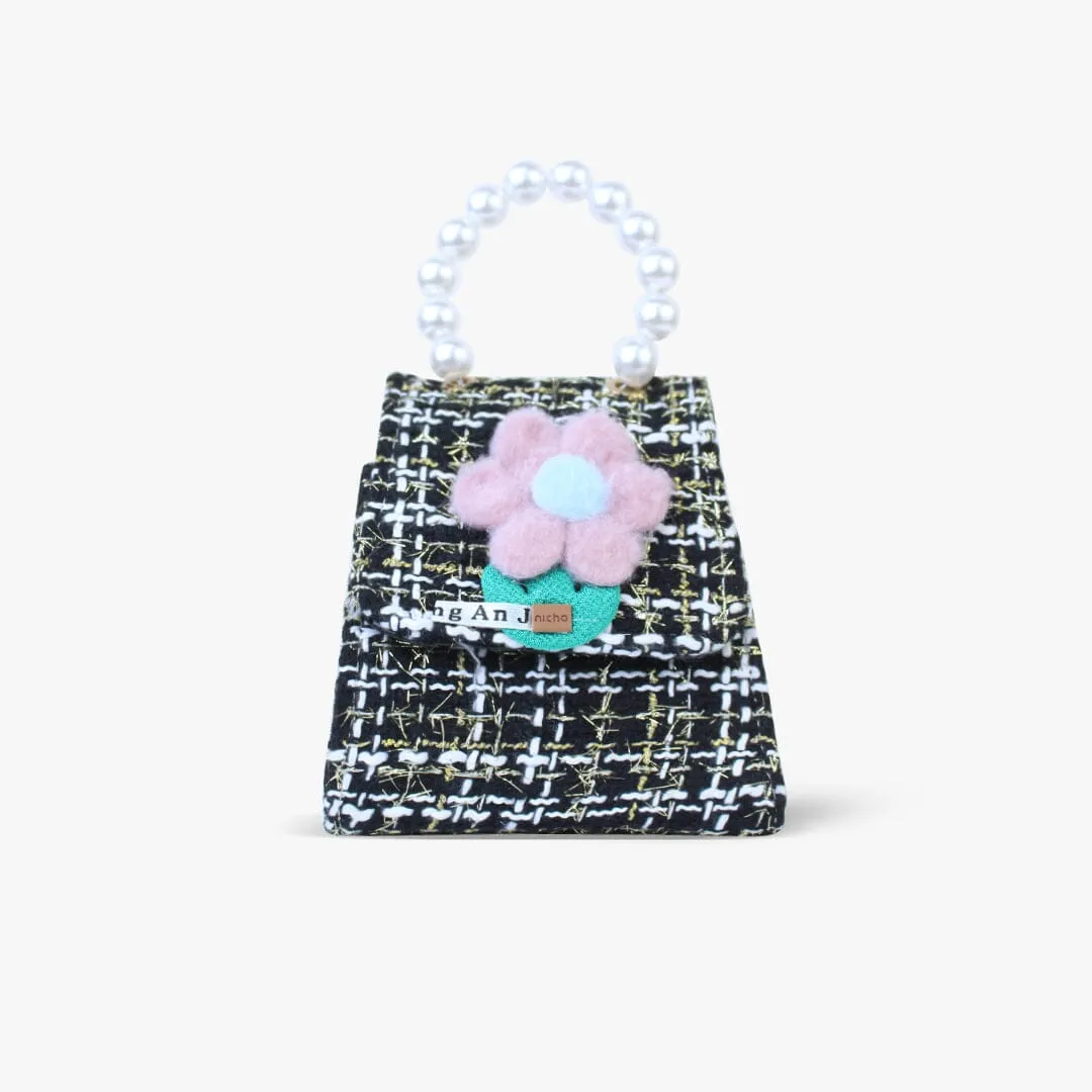 Cute & Stylish Black Themed Pearl Handbag