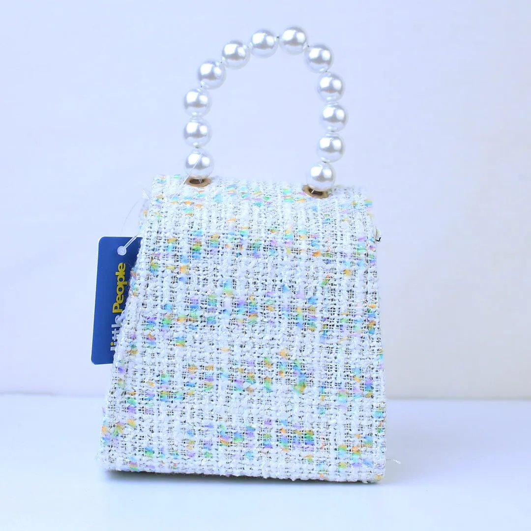 Cute & Stylish Blue Themed Pearl Handbag