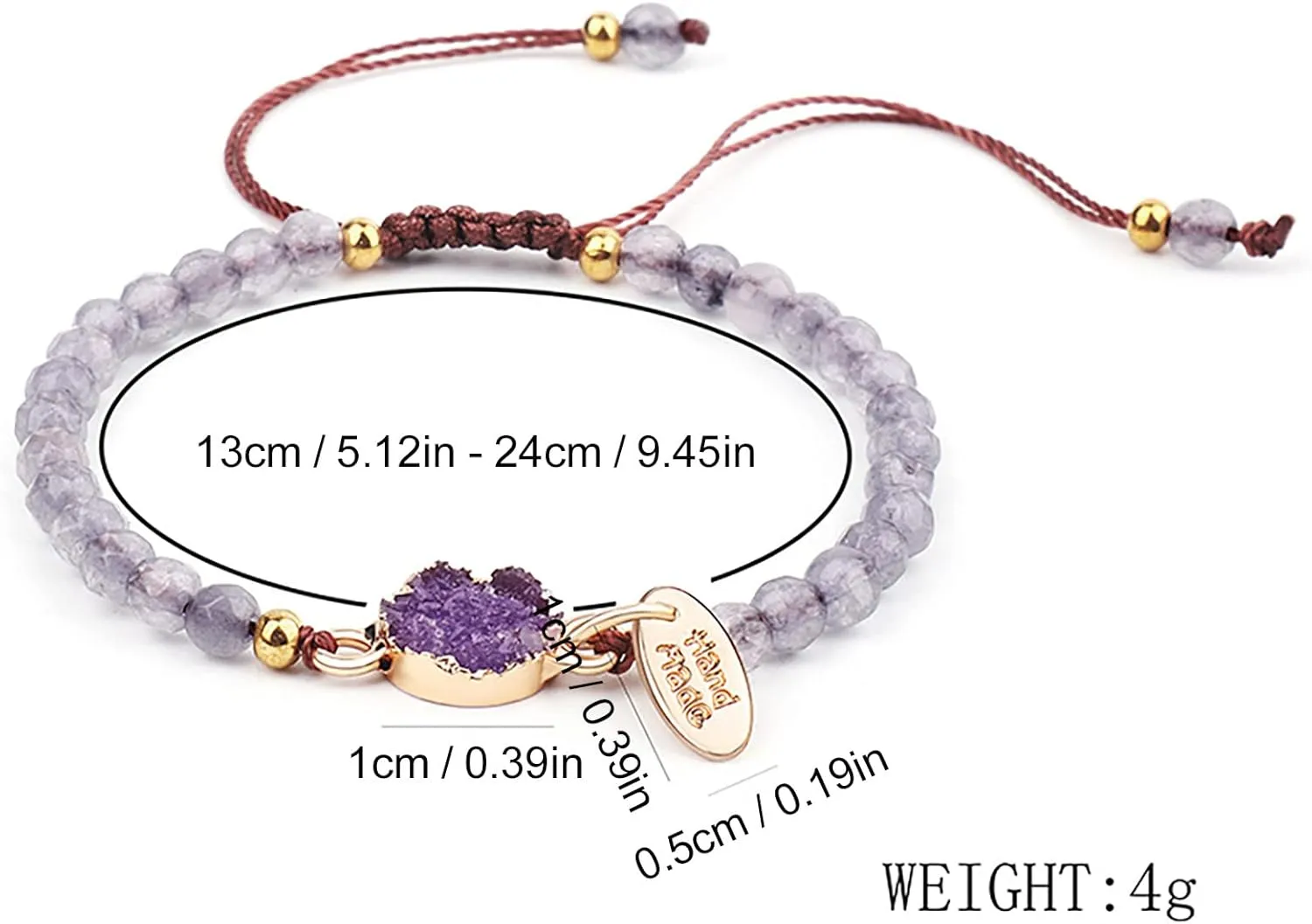 Cute Fashion Bracelet Birthday Gifts for Girls Crystal Beads Woven Bracelet Charm Wrist Bangle Girls Accessories Holiday Gifts Wrap- Tennis and StrandJewelry Gifts