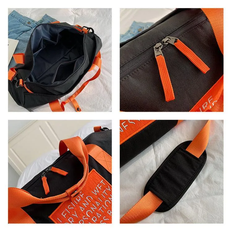 Design Large Capacity Crossbody Shoulder Bag-Black