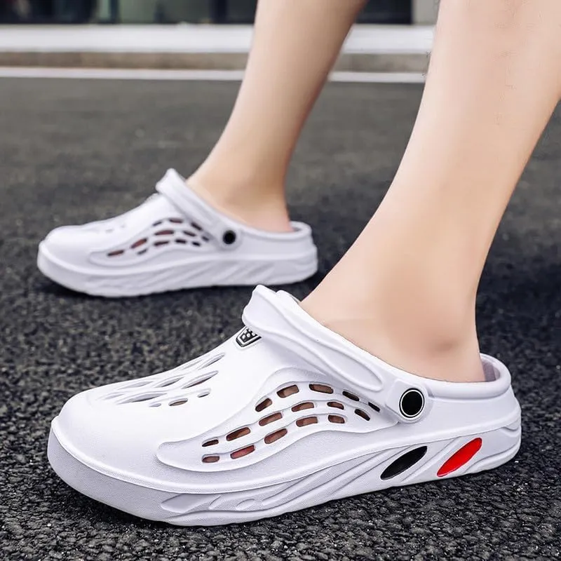 DHOVOR Mens Clogs Slip On Garden Shoes Lightweight Non Slip Sandals Slippers Breathable Water Shoes Comfortable Walking Shoes