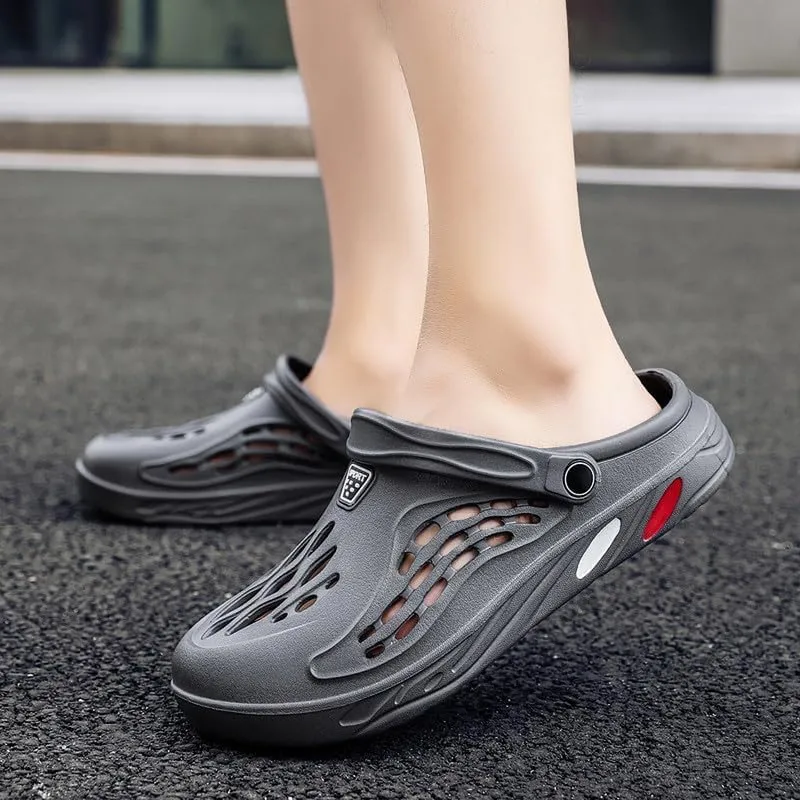DHOVOR Mens Clogs Slip On Garden Shoes Lightweight Non Slip Sandals Slippers Breathable Water Shoes Comfortable Walking Shoes